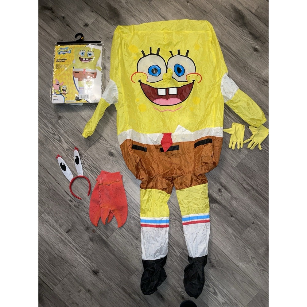 Spirit Spongebob Squarepants Inflatable Halloween‎ Costume Child Small Mr. Krabs